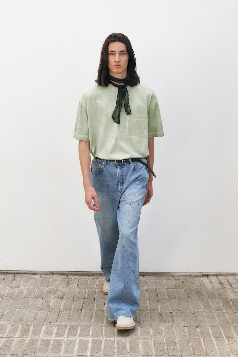 【INSILENCE】LUNA WASHED POCKET T-SHIRT MUSINSA | INSILENCE Luna Washid Pocket T-shirt LIME BEIGE